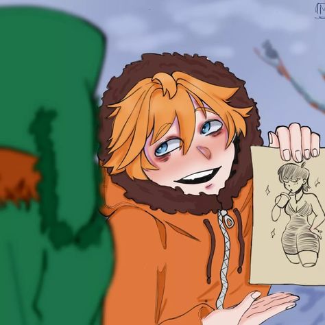 South Park Kenny Mccormick Cute, Juggalo Kenny, Kenny South Park, South Park Memes, South Park Anime, South Park Characters, Blonde Boys, South Park Fanart, Park Art