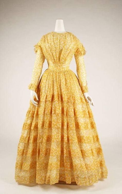 1840s Dress, 1840s Fashion, 19th Century Clothing, 1800s Fashion, Romantic Era, Historic Fashion, 19th Century Fashion, History Of Fashion, Historic Clothing