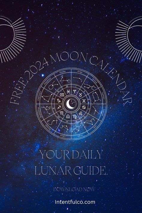 The moon has always played an essential role in our lives—from ancient times to modern astrology and spiritual practices. Our 'Free 2024 Moon Calendar' is an incredible tool that will help you align yourself with the phases and energies of the moon. This calendar is your guide to harnessing the power of the Moon, making it an essential addition to your spiritual wellness journey. | Intentfulco.com Moon Phase Calendar, Moon Calendar, Wellness Journey, Spiritual Wellness, Personal Relationship, Spiritual Practices, Mindful Living, Ancient Times, Moon Phases