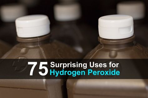 75 Surprising Uses for Hydrogen Peroxide Hydrogen Peroxide Uses For Skin, Survival First Aid, Hydrogen Peroxide Uses, Homestead Living, Wound Care, Hydrogen Peroxide, Health Advice, Survival Tips, Cleaning Products