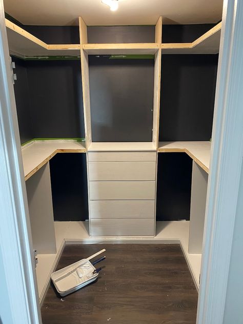 Custom Built-in Closet Remodel - Etsy Diy Custom Closet, Built In Closet, Small Walk In Closet, Closet Redo, Closet Planning, Closet Built Ins, Closet Design Layout, Closet Renovation, Closet Layout