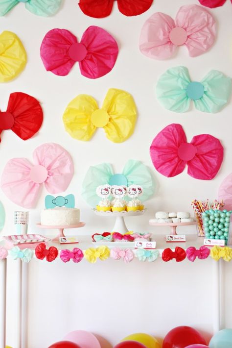 A “Bow”-tiful Birthday Party for Hello Kitty! | A Joyful Riot Diy Hello Kitty Birthday Party Ideas, Hello Kitty Pool Party, Hello Kitty Birthday Party Decorations, Hello Kitty Birthday Decorations, Hello Kitty Birthday Theme, Hello Kitty Theme Party, Hello Kitty Decorations, Diy Hello Kitty, Hello Kitty Birthday Party