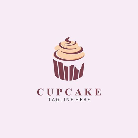 Cupcake Vector Logo Template. Logo for Cake Shop, Sticker, Label, etc. Cupcakes Logo, Cupcake Vector, Cupcake Logo, Cake Shop, Cupcake, Vector Logo, Logo Templates, Vector Free, ? Logo