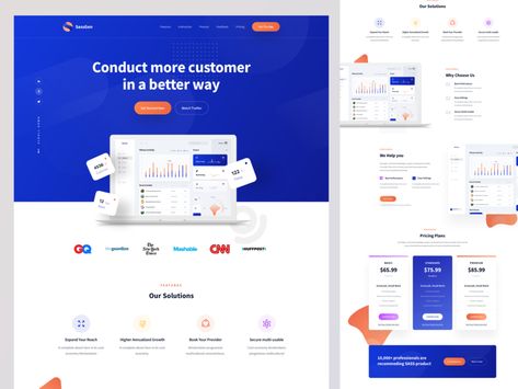 Sassgen Saas Landing Page HTML Template by Shekh Al Raihan ✪ | Dribbble | Dribbble Sass Website Design, Saas Website Design, Saas Landing Page, Saas Website, Startup Design, Ui Ux 디자인, Web 2.0, Landing Page Template, Sales Page