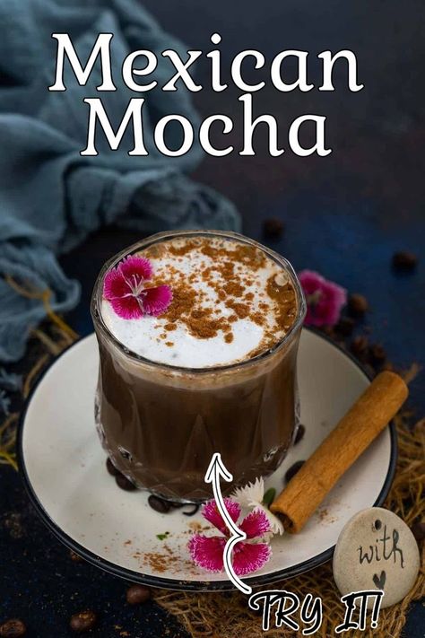 Mexican Mocha Coffee Recipe, Mexican Mocha Recipe, Mexican Mocha, Frozen Drink Recipes, Frozen Cocktail Recipes, Mexican Coffee, Homemade Mexican, Cocoa Recipes, Mocha Coffee