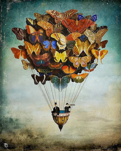 https://flic.kr/p/Dy6MNg | Christian Schloe "Fly Away" c.2014 | Christian Schloe, digital artist.  Facebook www.facebook.com/ChristianSchloeDigitalArt Society6 society6.com/christianschloe Redbubble www.redbubble.com/people/christianschloe  Artflakes www.artflakes.com/en/shop/christian-schloe   ~ anything can happen in a world that holds such beauty ~ Peter S. Beagle.  This is a copyright image for educational purpose only.  It does not belong to the public domain ___  Christian Schloe has b... Christian Schloe, Art Papillon, Painting Butterfly, Illustration Kunst, Abstract Painting Print, Wow Art, Art Et Illustration, Arte Fantasy, Art And Illustration