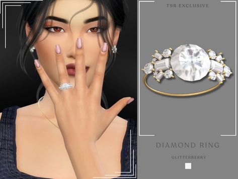 The Sims Resource - Diamond Ring Citrine Drop Earrings, Sims 4 Piercings, Play Sims 4, Emerald Earrings Drop, Play Sims, Sims Hair, Sims 4 Mods Clothes, Fabulous Clothes, Sims 4 Game