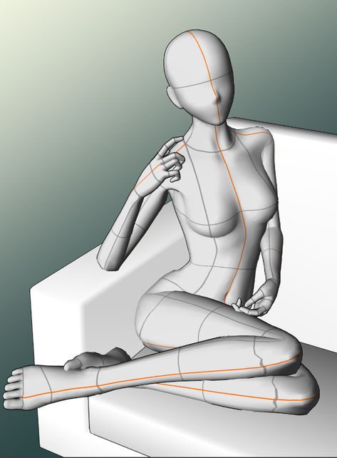 Sitting F 3DModel Leaning & legs on side - CLIP STUDIO ASSETS Clip Studio 3d Poses, Side Sitting Pose Reference, Clip Studio Paint 3d Poses, Clip Studio Poses, Side Sitting Pose, Leaning Back Pose Reference, Mmd Poses, Kiss Reference, Leg Reference