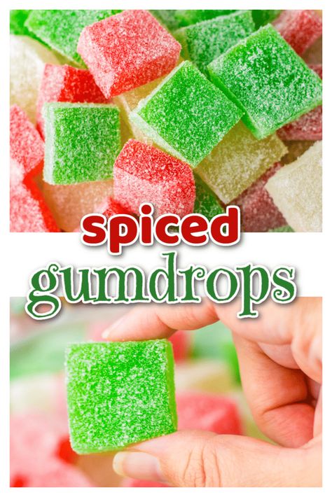 candy, christmas candy, christmas gumdrops, from scratch christmas candy, gumdrops, homemade candy, homemade christmas candy, how to make christmas candy, how to make gumdrops Kid Friendly Christmas Recipes, Gumdrop Recipe, Christmas Dessert Platter, Spice Drops, Christmas Food Treats, Gelatin Recipes, Holiday Favorite Recipes, Candy Recipes Homemade, Sweet Treats Recipes