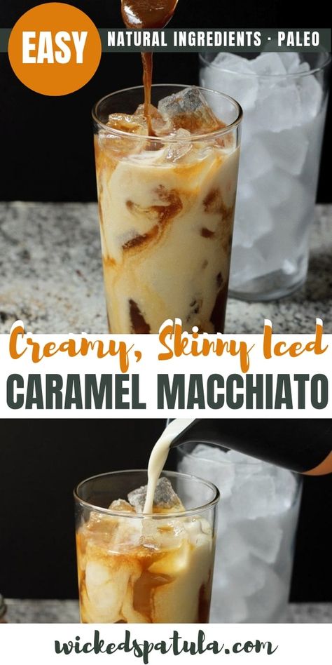 Caramel Macchiato At Home, Iced Caramel Macchiato Recipe, Healthy Iced Coffee, Caramel Macchiato Recipe, Iced Caramel Macchiato, Coffee Recipe Healthy, Macchiato Recipe, Ice Caramel Macchiato, Cold Brew Coffee Recipe