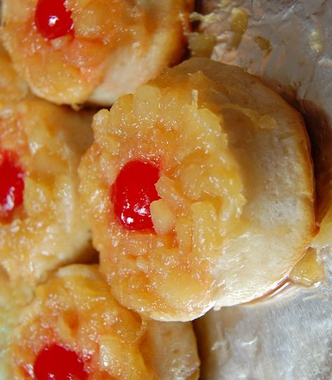 Pineapple Upside Down Biscuits | Cooking Mamas Pineapple Upside, Pineapple Upside Down, Buttermilk Biscuits, Baked Goodies, Crushed Pineapple, Muffin Tins, Maraschino Cherry, Muffin Cups, Love Eat