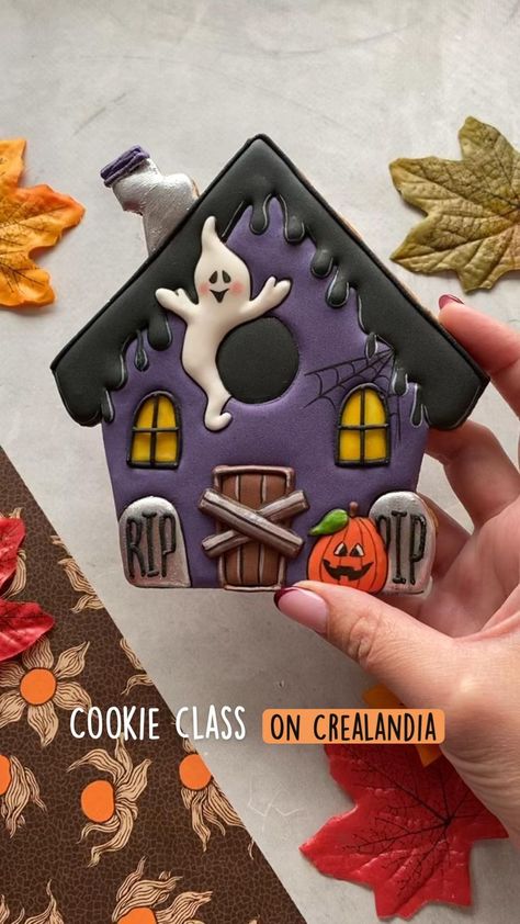 Cookie class - Spooky house on my store in 2022 | Halloween cookies decorated, Halloween sugar cookies decorated, Halloween sugar cookies Cookies Decorated Halloween, Fall Decorated Cookies, Halloween Sugar Cookies Decorated, Halloween Deserts, Halloween Cookies Decorated, Halloween Sugar Cookies, Halloween Food Treats, Sugar Cookie Royal Icing, Halloween Cookie