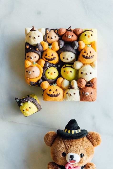 fork to belly rilakkuma halloween bread Rilakkuma Halloween, Halloween Bread, Matcha Mousse, Crunch Cake, Filled Cookies, Halloween Chocolate, Cute Snacks, Halloween Snacks, Halloween Food For Party