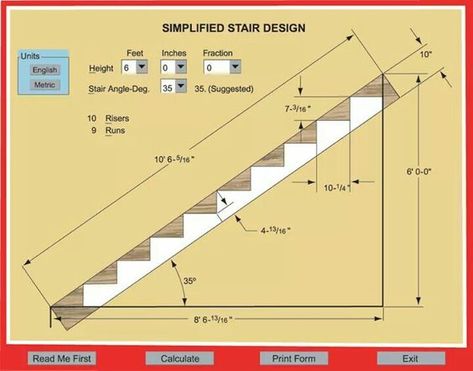 Stair Rise And Run, Stair Stringer Calculator, Stair Angle, Stair Dimensions, Stair Layout, Stair Plan, Stairs Stringer, Stair Design, Framing Construction