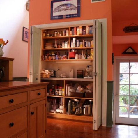 Shallow Pantry, Closet Conversion, No Pantry Solutions, Built In Pantry, Pantry Remodel, Pantry Cupboard, The Family Handyman, Pantry Shelving, Pantry Closet