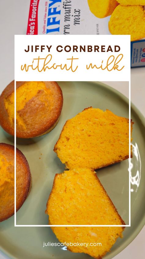 Jiffy Cornbread Mix without Milk How To Make Jiffy Cornbread Moist, Cornbread Recipe No Milk, Doctored Up Jiffy Cornbread, Cornbread Without Milk, Cornbread Recipe Without Milk, Cornbread Muffins Jiffy, Cocnut Milk, Jiffy Recipes, Jiffy Cornbread Recipes