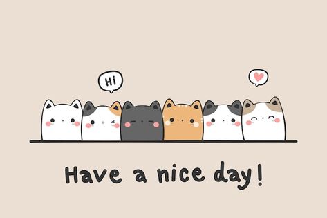 Cute cat kitty greeting cartoon doodle i... | Premium Vector #Freepik #vector #cat-doodle #cute-cat #cat-cartoon #cat-design I Phone 7 Wallpaper, Cute Wallpaper For Laptops, Cute Wallpapers For Computer, Destop Wallpaper, Wallpaper Gatos, Walpapers Cute, Wallpaper Notebook, Cartoon Doodle, Cat Background