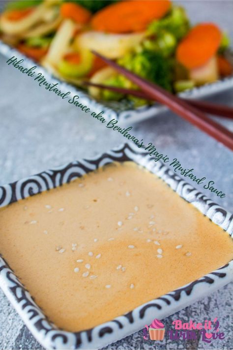 Hibachi Mustard Sauce, Yum Sauce Recipe, Yum Yum Sauce Recipe, Hibachi Sauce, Hibachi Recipes, Steakhouse Recipes, Easy Sauce Recipe, Hibachi Chicken, Mustard Cream Sauce