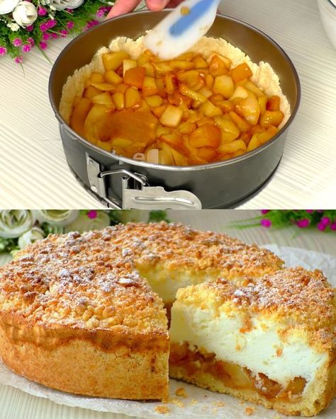 Apple Cream Pie Recipe, Nigella Lawson Recipes, Snacking Cake, Apple Cream, Souffle Recipes, Caramelised Apples, Chilled Desserts, Ina Garten Recipes, Jamie Oliver Recipes