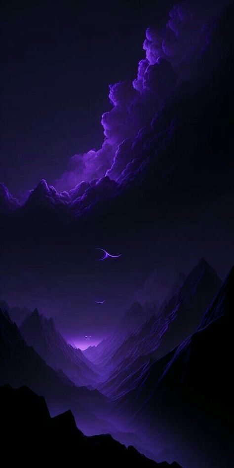 Night Landscape Photography, Purple Clouds, Dark Purple Wallpaper, Image Swag, Purple Wallpaper Iphone, Dark Phone Wallpapers, Night Landscape, Wallpaper Animes, Cool Wallpapers Art