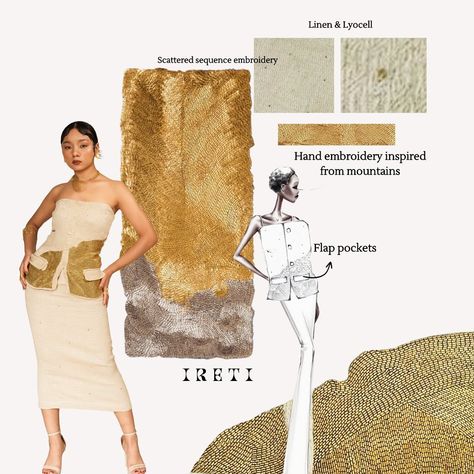 Our mood board truly capturing the essence of elegance and nature. Hand embroidery meets sustainable fabrics for a timeless look. #Moodboard #HandEmbroidery #SustainableFashion #TimelessElegance #IRETI #affordablefashion Fashion Boards, Sustainable Fabrics, Style Board, Affordable Fashion, Sustainable Fashion, Hand Embroidery, Timeless Elegance, Sustainability, Mood Board