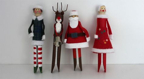 Clothes Pin Ornaments, Pin Ornaments, Peg Crafts, Clothespin Crafts Christmas, Clothespin Ornaments, Clothespin People, Clothespin Art, Dolly Pegs, Clothes Pin Dolls