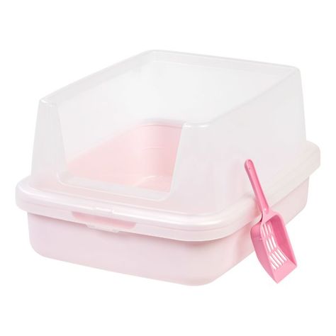 The high-shield open top litter pan solves the problem of litter scatter and urine spray. The litter box features a removable extra-tall shield plus grid floor. Also included is a matching litter scoop. Cat Litter Box Ideas, Litter Box Ideas, Cages For Sale, Litter Box Covers, Large Bird Cages, Litter Box Furniture, Litter Box Enclosure, Nursing Supplies, Cat Dander