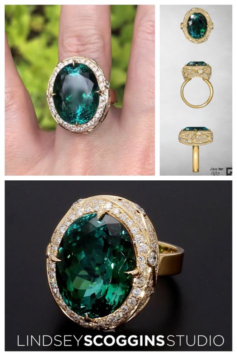 Ring Redesign, Jewelry Guide, Seven Continents, Indicolite Tourmaline, Antique Jewellery Designs, Antique Bridal Jewelry, Lapis Lazuli Jewelry, Traditional Diamond, Mens Gold Rings