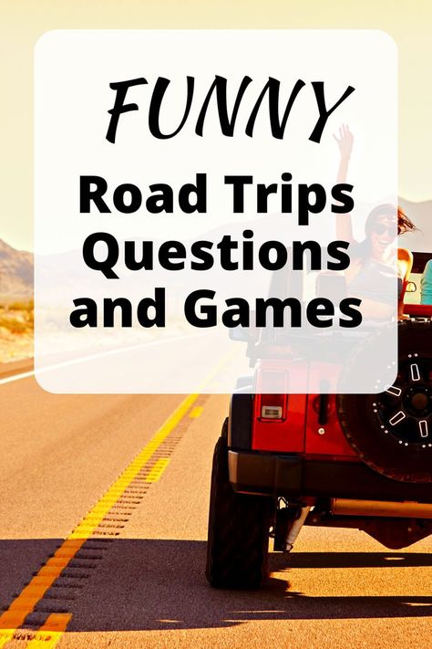 Road trips can be boring. Here are 250 road trip questions to pass the time on your next long drive. Our list includes road trip questions for families, road trip questions for kids, road trip questions for couples and funny road trip questions. We also share road trip trivia questions. Save this article before your USA road trip! Car Ride Questions, Fun Road Trip Questions, Road Trip Questions For Couples, Road Trip Questions, Fun Road Trip Games, Questions For Kids, Travel Songs, Questions For Couples, Usa Road Trip