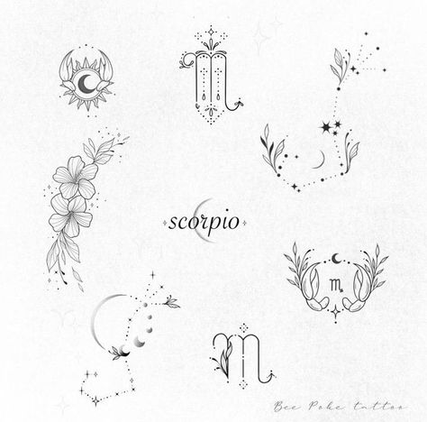 Scorpio Zodiac Star Tattoo, Tattoo Scorpio Constellation, Star Sign Tattoos Scorpio, Pisces And Scorpio Tattoo Together, Virgo And Scorpio Tattoo, Tattoos For Scorpios, Scorpion Minimalist Tattoo, Scorpion Sign Tattoo, Scorpio Tattoo Designs Zodiac