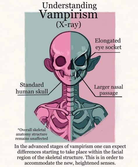 Understanding Fictional Diseases, Vampire Anatomy Drawing, Mythical Diseases, Fantasy Sickness, Fictional Illness, Fantasy Diseases, Fantasy Disease, Vampire Base Drawing, Fantasy Illness