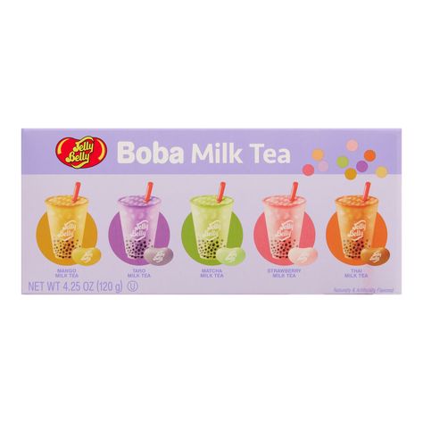 Jelly Belly Boba Milk Tea Jelly Bean Gift Box - World Market Party Snack Table, Tea Jelly, Future Christmas, Thai Milk Tea, Boba Milk Tea, Tea Cup Design, Boba Milk, Snack Table, Jelly Bean