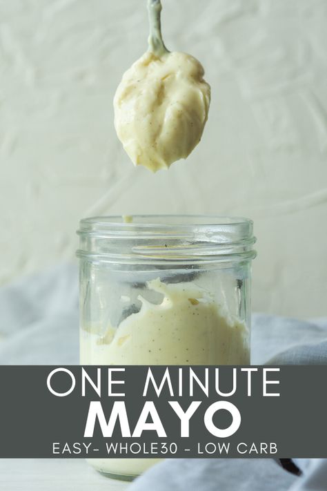 Use this One Minute Mayo recipe to make homemade avocado oil mayonnaise in just a minute. Add six simple ingredients to a mason jar and blend! It is so easy to make a healthy, Whole30 compliant mayonnaise. Homemade Avocado Oil, Avocado Oil Mayonnaise Recipe, Make Mayonnaise, Homemade Mayonnaise Recipe, Avocado Oil Mayo, How To Make Mayonnaise, Mayo Recipe, Homemade Mayo, Mayonnaise Recipe