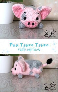 Crochet Studded Animals, Cutest Crochet Patterns Free, Argurami Free Pattern, Free Crochet Patterns For Beginners Toys, Pua Crochet Pattern Free, Free Crochet Pig Patterns, Free Disney Crochet Patterns, Disney Amigurumi Free Pattern, Disney Crochet Patterns