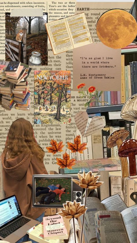 Downtown Journal, Autumn Collage Wallpaper, Autumn Aesthetic Collage, Fall Collage Wallpaper, Autumn Moodboard, Autumn Collage, Fall Collage, Bullet Art, Fall Mood Board