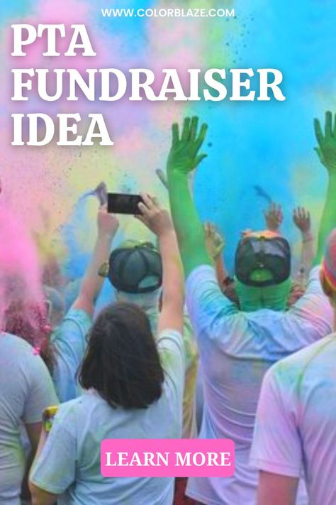 Color Run Fundraiser Schools, Fun Run Ideas School, Color Run Ideas, Color Fun Run, High School Fundraiser, School Fundraising Ideas, Pta Fundraising, Fun Fundraisers, School Fundraising