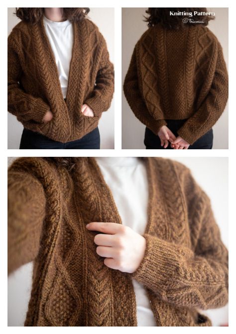 Book Club Cardigan Knitting Pattern - Knitting Pattern Pullover Sweater Knitting Pattern, Tie Cardigan, Knit Cardigan Pattern, Cable Cardigan, Pattern Knitting, Shrug Cardigan, Cardigan Sweater Coat, Knitted Wit, Knit Tie