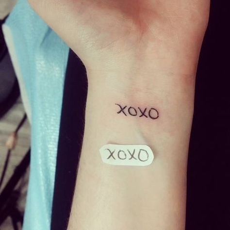 Xoxo Tattoo, Xo Tattoo, Cute Simple Tattoos, Tattoo Spots, Petite Tattoos, Fun Pictures, Small Wrist Tattoos, Tattoo Ideas Female, Stylist Tattoos