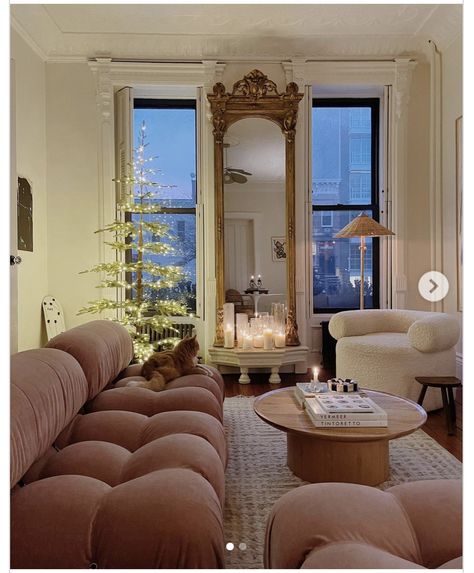 Savannah Decor, Philly Apartment, Reserve Home, Parisian Home, Apartment Vibes, Brooklyn Style, Winter Tree, Apartment Aesthetic, Parisian Apartment