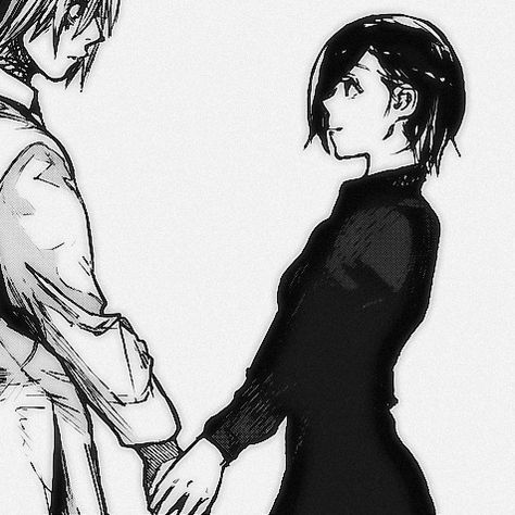 #kaneki + #touka match pfps | find the rest on my #matching / #manga board in the tokyo ghoul section Emoji Set, Tokyo Ghoul, Tokyo