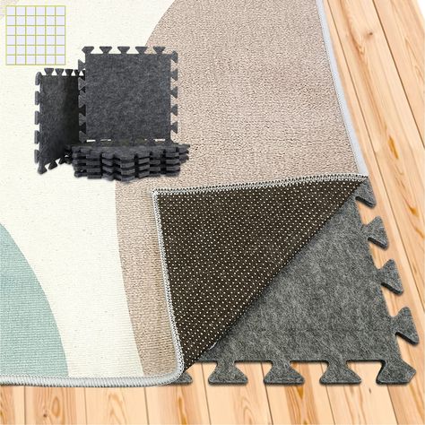 PRICES MAY VARY. 【SPECIFICATION】: Dimensions: 11'' x 11'' x 0.4'', pack of 10; Material: 100% polyester fiber felt; Density: 135kg/m3; Areal Density: 0.25 lbs/sqft; Weight: 2.2lbs 【GUARD FLOOR RUG & NON SLIP】: Unique interlocking structure keeps the pads together, helping your rugs stay in place and non skid. No more slipping and bunching. These pads protect your floors from damage and abrasion marks caused by furniture in living room, dining room, and bedroom. They also prevent rug’s fibers fro Sound Proofing Apartment, Interlocking Foam Mats, Interlocking Floor Mats, Foam Floor Tiles, Interlocking Floor Tiles, Rugs Slipping, Interlocking Foam Tiles, Foam Mat Flooring, Foam Tiles