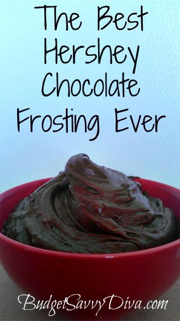 The Best Hershey Chocolate Frosting Recipe ~ Never buy canned frosting ever again Hershey Chocolate Frosting Recipe, Hersheys Chocolate Frosting, Special Deserts, Icing Chocolate, Chocolate Frosting Recipes, Canned Frosting, Baking Cocoa, Hershey Chocolate, Think Food