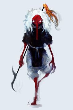 Tengu by Gorrem.deviantart.com on @deviantART | Stimulated ... Japanese Mythical Creatures, Japanese Folklore, Fantasy Collection, Alien Concept Art, Creature Feature, Monster Design, Monster Art, Fantasy Creatures, Asian Art