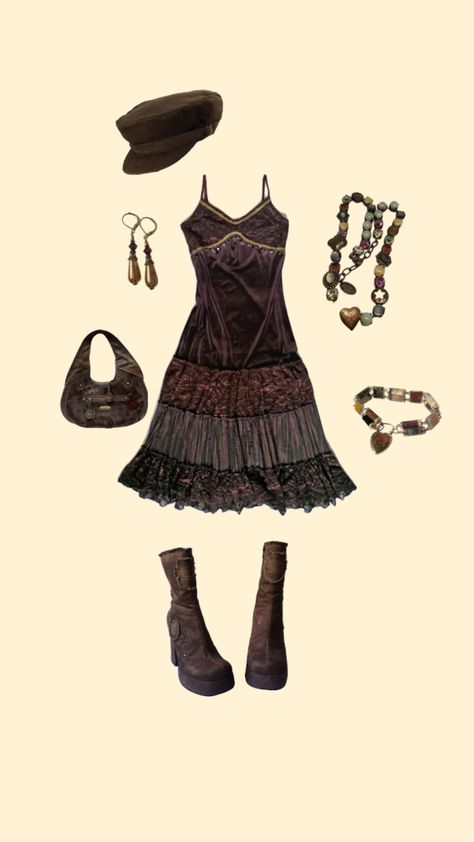 outfit inspo!! ~ 🤎🌙 #outfitinspo #inspo #outfit #brownaesthetic #brown #fairy #fairyoutfit #earthy #earthyvibe #autumn #autumnvibe #fall #fallvibes #grunge #fyp #shuffle #pinterest #fairycore #brownacademia Shuffle Pinterest, Grunge Outfits Aesthetic, Earthy Outfits Aesthetic, Fairycore Outfit, Outfits Aesthetic Grunge, Brown Fairy, Fairy Outfit, Alt Outfits, Earthy Outfits