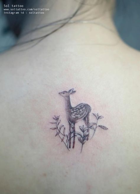 Fawn Tattoo, Twilight Tattoos, Doe Tattoo, Funky Tattoos, Bunny Tattoos, Deer Tattoo, Small Pretty Tattoos, Doodle Tattoo, Dainty Tattoos