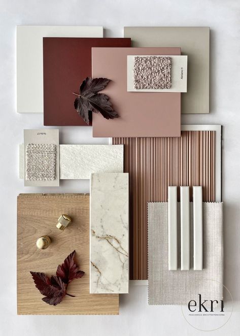 Beige Color Palette Interior Design, Office Moodboard Interior Design, Mood Boards Aesthetic Interior Design, Interior Design Sample Board, Maroon Mood Board, Bedroom Material Board, Interior Design Mood Board Color Palettes, Burgundy Mood Board, Interior Material Palette