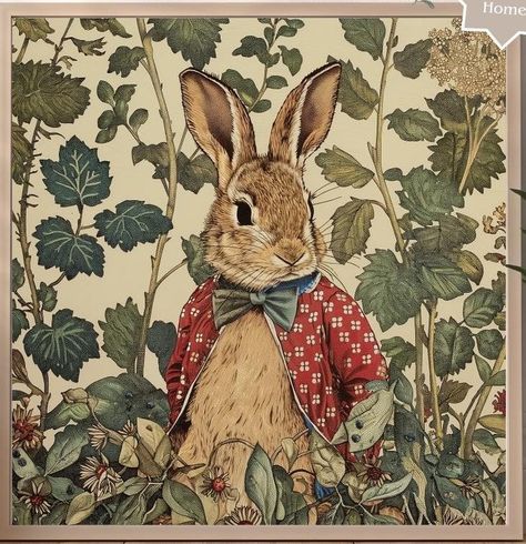 Peter Rabbit Aesthetic, Beatrix Potter Peter Rabbit Illustrations, Bunny Illustration Vintage, The Tale Of Peter Rabbit Illustrations, Peter Rabbit Original Illustrations, Antique Rabbit Painting, Rabbit Pictures, Fairytale Aesthetic, Peter Rabbit And Friends