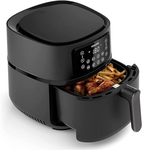 Philips Airfryer 5000 Series XXL, 7.2L (1.4Kg) - 6 portions, 16-in-1 Airfryer, Wifi connected, 90% Less fat with Rapid Air Technology, Recipe app (HD9285/91) : Amazon.co.uk: Home & Kitchen Philips Air Fryer, Deep Fried Appetizers, Deep Fryers, Crispy Fry, Manual Coffee Grinder, Cooking Appliances, Healthy Families, Food App, Cold Brew