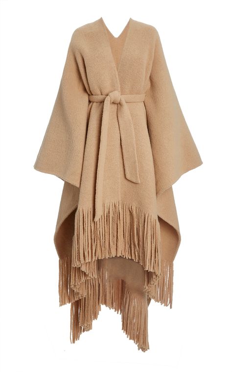 Wool Robe, Fringe Coat, Fringe Cape, Wool Cape Coat, Wife Style, Poncho Coat, Designer Coats, Wool Poncho, Alex Perry