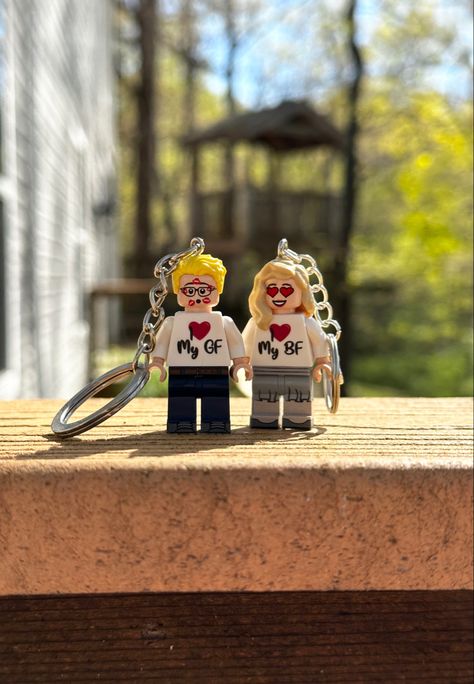 Custom Lego Minifigures Couple, Lego Couple Gift, Lego Couple Keychain, Lego Keychain Couple, Lego Gift Ideas For Boyfriend, Lego Sets For Boyfriend, Lego For Boyfriend, Matching Lego Keychain, Lego Boyfriend